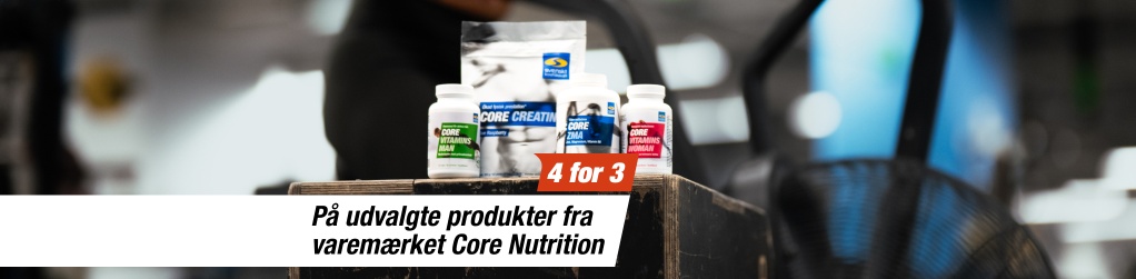 Få 4 for 3 på udvalgte produkter fra Core Nutrition